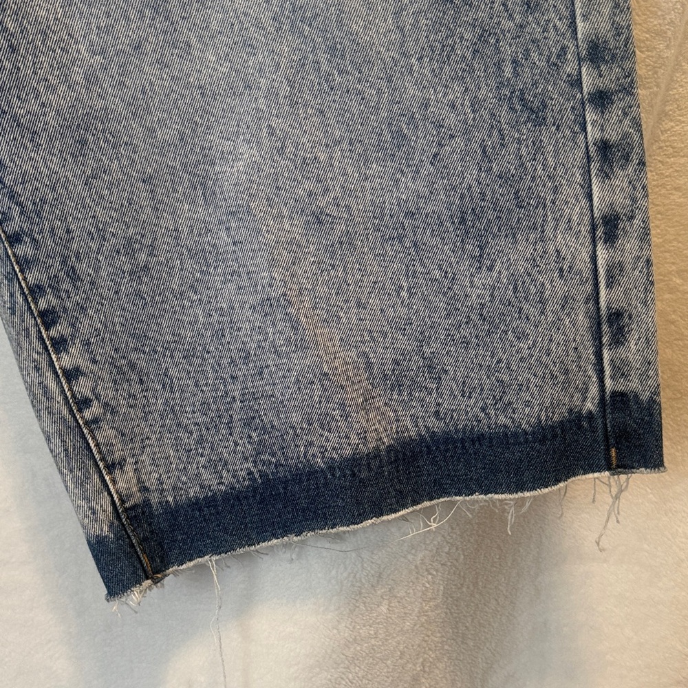 Witty Fox 90s Style Acid Wash Baggy Dad Jorts | Loose Fit Denim Shorts - Picture 7 of 10